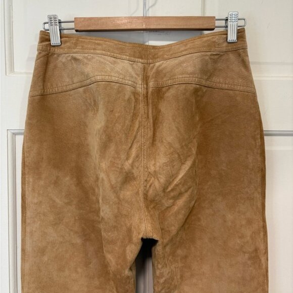 Yvonne Marie Women’s Suede Leather Pants Tan Genuine Leather Western Cowgirl - Picture 6 of 14